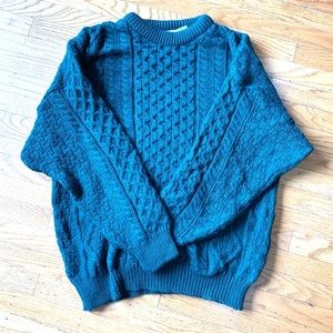 Western Island Emerald 100% Merino Wool Sweater